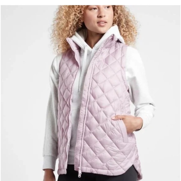 Athleta NWOT Whisper Featherless Vest*light purple - Picture 3 of 7